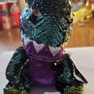 Bling Allie "The Rapper" Sequin Dinosaur Plush Toy